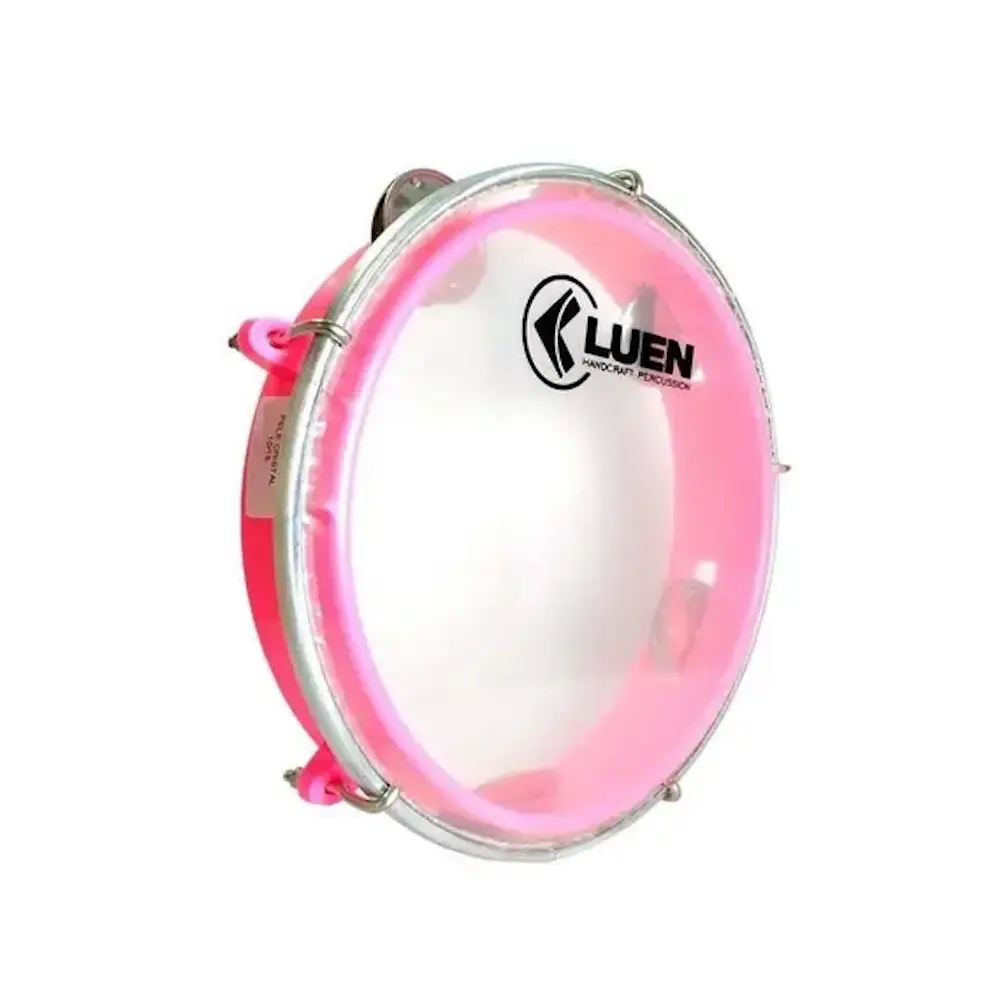 פנדרו ברזילאי 8" שקוף לילדים -צבעים שונים - LUEN 3 פנדרו ילדים ברזילאי שקוף - ורוד