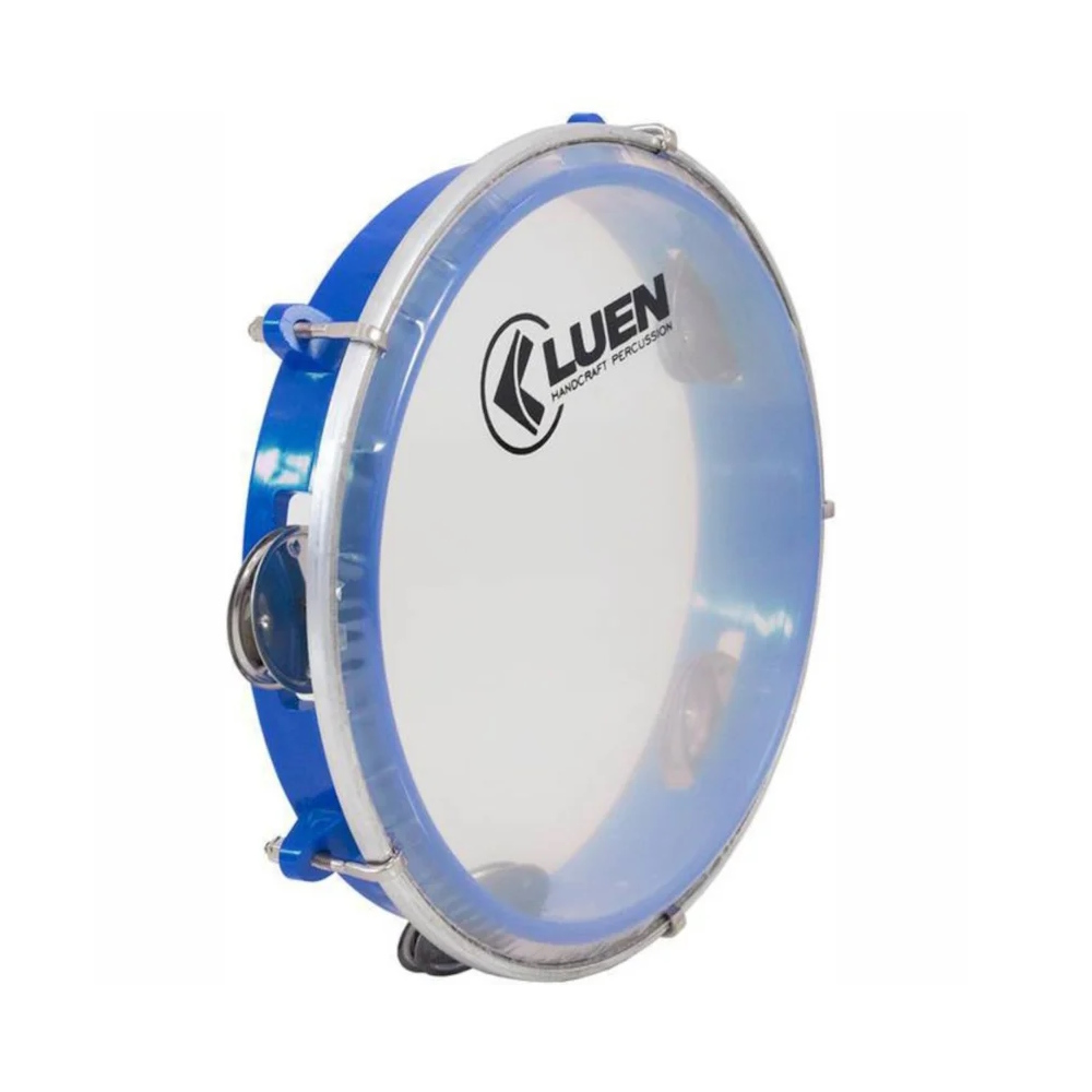 פנדרו ברזילאי 8" שקוף לילדים -צבעים שונים - LUEN 2 פנדרו ילדים ברזילאי שקוף -כחול