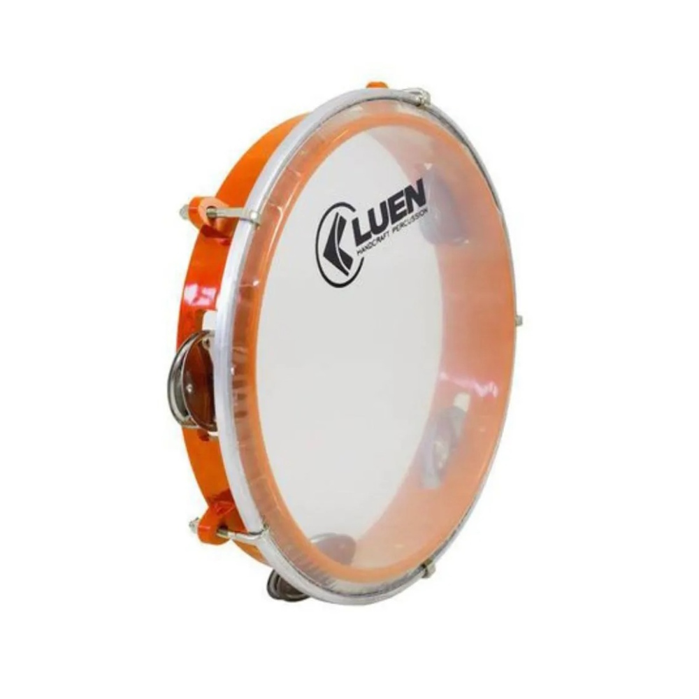 פנדרו ברזילאי 8" שקוף לילדים -צבעים שונים - LUEN 7 פנדרו ילדים ברזילאי שקוף -כתום